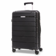 Aerolite 24” Medium 67L Lightweight Polypropylene (PP) Check-In Suitcase – Hard Shell Luggage with Spinner Wheels, TSA Lock & Organised Interior, Black