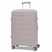 Aerolite 24” Medium 67L Lightweight Polypropylene (PP) Check-In Suitcase – Hard Shell Luggage with Spinner Wheels, TSA Lock & Organised Interior, Cream