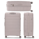 Aerolite Premium PP 2-Piece Luggage Set, Lightweight Polypropylene Hard Shell Suitcases with 4 Dual Spinner Wheels & TSA Lock, Expandable Cabin (21”), Large (28”) – Cream