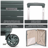 Aerolite 32” XL 144L Polypropylene (PP) Checked Luggage – Lightweight Extra Large Hard Shell Suitcase with 4 Spinner Wheels, TSA Lock & Waterproof Pocket – Green