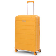 Aerolite 28” Large 100L Lightweight Polypropylene (PP) Check-In Suitcase – Hard Shell Luggage with Spinner Wheels, TSA Lock & Waterproof Pocket, Mango