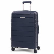 Aerolite 24” Medium 67L Lightweight Polypropylene (PP) Check-In Suitcase – Hard Shell Luggage with Spinner Wheels, TSA Lock & Organised Interior, Navy