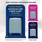 Aerolite Premium PP 2-Piece Luggage Set, Lightweight Polypropylene Hard Shell Suitcases with 4 Dual Spinner Wheels & TSA Lock, Expandable Cabin (21”), Large (28”), Expandable Carry-On Case Included – Sage