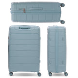 Aerolite 28” Large 100L Lightweight Polypropylene (PP) Check-In Suitcase – Hard Shell Luggage with Spinner Wheels, TSA Lock & Waterproof Pocket, Sage