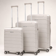 Aerolite Premium PP 3-Piece Luggage Set, Lightweight Polypropylene Hard Shell Suitcases with 4 Dual Spinner Wheels & TSA Lock, Expandable Cabin (21”), Medium (24”), Large (28”), Expandable Carry-On Case Included – Cream