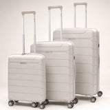 Aerolite Premium PP 3-Piece Luggage Set, Lightweight Polypropylene Hard Shell Suitcases with 4 Dual Spinner Wheels & TSA Lock, Expandable Cabin (21”), Medium (24”), Large (28”), Expandable Carry-On Case Included – Cream