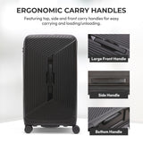 Aerolite 108L Extra-Large Travel Trunk – Durable Polypropylene Shell, 4 Dual-Wheel Spinner, TSA Lock, YKK Zippers & Fresh-Lining Interior – Black
