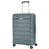 Aerolite 2 Piece PP Luggage Set – Expandable 21" Cabin & 28" Large 100.8L Suitcases, Premium Polypropylene Hard Shell Made Using Recycled Ocean Plastic, 4 Spinner Wheels, TSA Locks & Waterproof Pockets, Dark Green