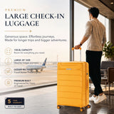 Aerolite Large 28" Lightweight 100.8L Check-In Suitcase – Hard Shell Luggage Made Using Recycled Ocean Plastic, 4 Spinner Wheels, YKK® Zippers, TSA Lock & Waterproof Pocket (Mango)