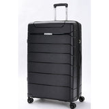 Aerolite 3 Piece PP Luggage Set – Expandable Cabin, Large 100L & XL 144L Suitcases, Premium Polypropylene Hard Shell Made Using Recycled Ocean Plastic, 4 Spinner Wheels, TSA Locks & Waterproof Pockets, Black