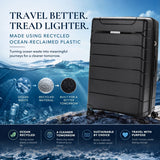 Aerolite 3 Piece PP Luggage Set – Expandable Cabin, Large 100L & XL 144L Suitcases, Premium Polypropylene Hard Shell Made Using Recycled Ocean Plastic, 4 Spinner Wheels, TSA Locks & Waterproof Pockets, Black