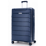 Aerolite 32" XL 144L Lightweight Checked Suitcase – Extra Large Hard Shell Luggage Made Using Recycled Ocean Plastic, 4 Spinner Wheels, TSA Lock & Waterproof Pocket (Blue)