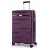 Aerolite 32" XL 144L Lightweight Checked Suitcase – Extra Large Hard Shell Luggage Made Using Recycled Ocean Plastic, 4 Spinner Wheels, TSA Lock & Waterproof Pocket (Wine)
