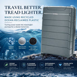 Aerolite 3 Piece PP Luggage Set – Expandable Cabin, Large 100L & XL 144L Suitcases, Premium Polypropylene Hard Shell Made Using Recycled Ocean Plastic, 4 Spinner Wheels, TSA Locks & Waterproof Pockets, Dark Green