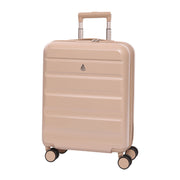 Aerolite Expandable 55x40x20cm to 55x40x23cm Ryanair Priority, Wizz Air Priority, Lufthansa Max Size Lightweight Hard Shell Carry On Hand Cabin Luggage Suitcase with 4 Wheels (BEIGE)
