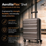 Aerolite 56x45x25cm Large Cabin Bag – Easyjet Large Cabin/Plus/Flexi, British Airways & Jet2 Maximum Cabin Luggage Size, Lightweight Hard Shell Suitcase with 8 Spinner Wheels, TSA Lock, 56L Capacity, 5-Year Warranty, Charcoal