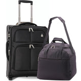 Aerolite (56x45x25cm) Easyjet Large Cabin, British Airways Jet2 Maximum Soft Shell Cabin Suitcase & (45x36x20cm) Easyjet Max Holdall