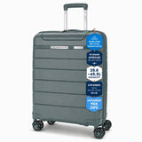 Aerolite Premium PP Expandable Cabin Suitcase 55x40x20cm to 55x40x23cm, Ryanair & Wizz Air Priority Max Size, Lightweight Polypropylene Hard Shell Carry-On with 4 Wheels & TSA Lock - Green