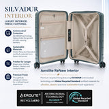 Aerolite Premium PP Expandable Cabin Suitcase 55x40x20cm to 55x40x23cm, Ryanair & Wizz Air Priority Max Size, Lightweight Polypropylene Hard Shell Carry-On with 4 Wheels & TSA Lock - Green