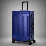 Aerolite M-Lite Premium Full Aluminium Large Suitcase, Zipperless TSA Locks, SILVADUR™ Antimicrobial Interior, 360° Spinner Wheels, Checked Luggage, 15-Year Warranty - Blue