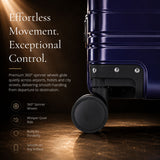 Aerolite M-Lite Premium Full Aluminium Large Suitcase, Zipperless TSA Locks, SILVADUR™ Antimicrobial Interior, 360° Spinner Wheels, Checked Luggage, 15-Year Warranty - Blue