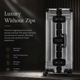 Aerolite M-Lite Premium Full Aluminium Large Suitcase, Zipperless TSA Locks, SILVADUR™ Antimicrobial Interior, 360° Spinner Wheels, Checked Luggage, 15-Year Warranty - Charcoal