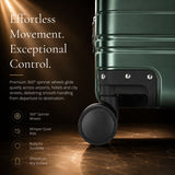 Aerolite M-Lite Premium Full Aluminium Large Suitcase, Zipperless TSA Locks, SILVADUR™ Antimicrobial Interior, 360° Spinner Wheels, Checked Luggage, 15-Year Warranty - Green