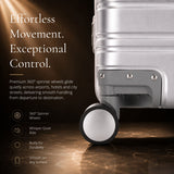 Aerolite M-Lite Premium Full Aluminium Large Suitcase, Zipperless TSA Locks, SILVADUR™ Antimicrobial Interior, 360° Spinner Wheels, Checked Luggage, 15-Year Warranty - Silver