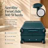 Aerolite FLX™ Premium Front Loading Large 30" Suitcase, Expandable to 125L, Lightweight PC Alloy Hard Shell, 8-Wheel Spinner, TSA Lock, 30 Inch Checked Luggage - Green