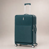 Aerolite FLX™ Premium Front Loading Large 30" Suitcase, Expandable to 125L, Lightweight PC Alloy Hard Shell, 8-Wheel Spinner, TSA Lock, 30 Inch Checked Luggage - Green