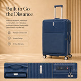 Aerolite FLX™ Premium Front Loading Large 30" Suitcase, Expandable to 125L, Lightweight PC Alloy Hard Shell, 8-Wheel Spinner, TSA Lock, 30 Inch Checked Luggage - Blue