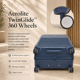 Aerolite FLX™ Premium Front Loading Large 30" Suitcase, Expandable to 125L, Lightweight PC Alloy Hard Shell, 8-Wheel Spinner, TSA Lock, 30 Inch Checked Luggage - Blue