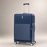 Aerolite FLX™ Premium Front Loading Large 30" Suitcase, Expandable to 125L, Lightweight PC Alloy Hard Shell, 8-Wheel Spinner, TSA Lock, 30 Inch Checked Luggage - Blue