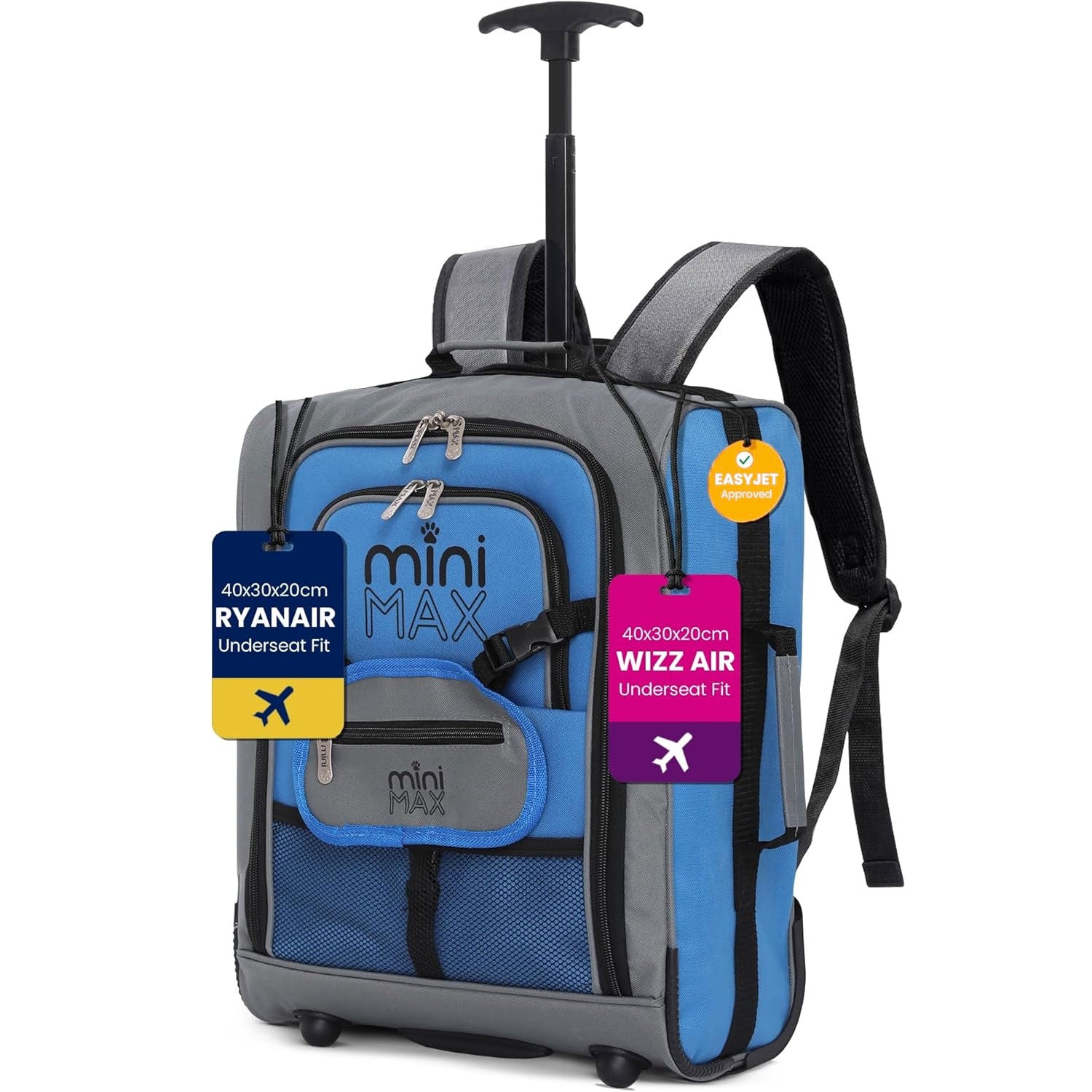 cabin max mini backpack Metz Stowaway 20L Travel Bag 16x10x8inch (40x25x20cm) - Backpack/Weekender Bag Ideal Underseat Carry on Luggage (Black) Features an easy access top pocket for purses Minimax Cabin Max Bag Dimensions