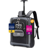 Aerolite MiniMAX New Ryanair 40x30x20 Maximum Size Cabin Underseat Trolley Backpack, also fits Wizz Air maximum size requirements, 2 Wheels