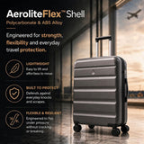 Aerolite Expandable Cabin Suitcase 55x40x20cm to 55x40x23cm – Ryanair Priority, Wizz Air & Lufthansa Approved Carry On Luggage with TSA Lock, 8 Spinner Wheels & ABS-Polycarbonate Shell (Graphite Shadow)