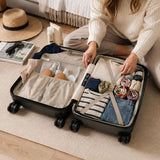 Aerolite Expandable Cabin Suitcase 55x40x20cm to 55x40x23cm – Ryanair Priority, Wizz Air & Lufthansa Approved Carry On Luggage with TSA Lock, 8 Spinner Wheels & ABS-Polycarbonate Shell (Graphite Shadow)