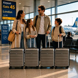 Aerolite Expandable Cabin Suitcase 55x40x20cm to 55x40x23cm – Ryanair Priority, Wizz Air & Lufthansa Approved Carry On Luggage with TSA Lock, 8 Spinner Wheels & ABS-Polycarbonate Shell (Graphite Shadow)
