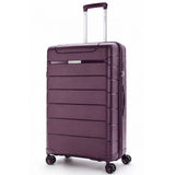 Aerolite 3 Piece PP Luggage Set – Expandable Cabin, Large 100L & XL 144L Suitcases, Premium Polypropylene Hard Shell Made Using Recycled Ocean Plastic, 4 Spinner Wheels, TSA Locks & Waterproof Pockets, Wine