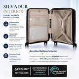 Aerolite Expandable Cabin Suitcase 55x40x20cm to 55x40x23cm – Ryanair & Wizz Air Priority Approved Lightweight Hard Shell Carry On Luggage Made Using Recycled Ocean Plastic, TSA Lock & 4 Spinner Wheels (Black)
