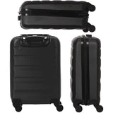 Aerolite Lightweight ABS Hard Shell Travel Hold Check in Luggage Suitcase 4 Wheels, Black