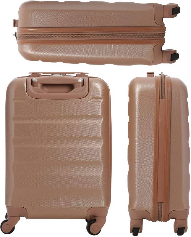 Aerolite (55x35x20cm) Lightweight Hard Shell 4Wheeled Cabin Luggage