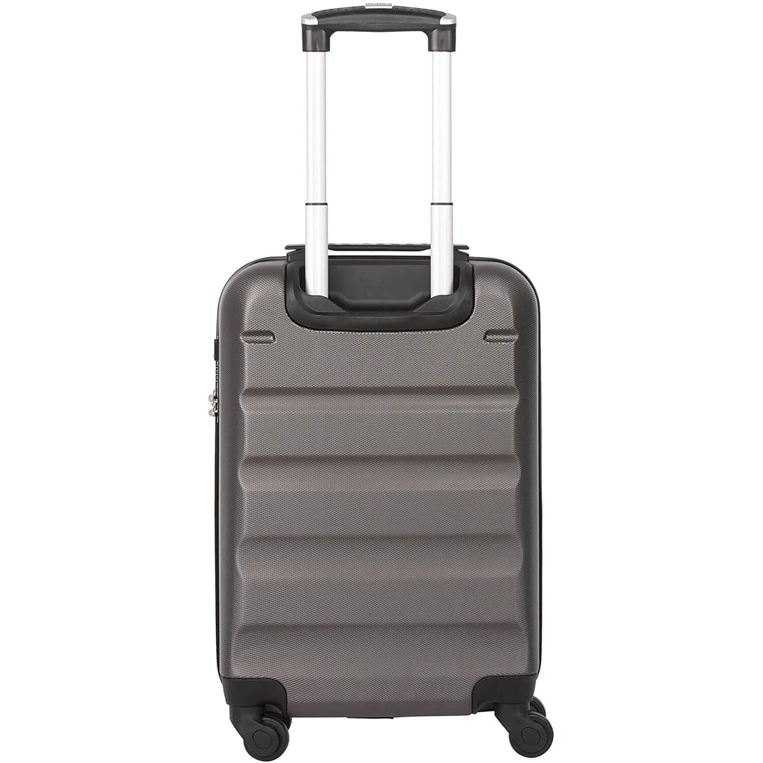Aerolite 3 Piece Lightweight 4 Wheel ABS Hard Shell Luggage Suitcase Set with Built in TSA Combination Lock, 2 x 21" Cabin + 1x Large 29", Charcoal