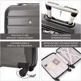Aerolite Hard Shell Lightweight Suitcase Complete Luggage Set (Cabin 21" + Medium 25"+ Large 29" Hold Luggage Suitcase) - Aerolite UK