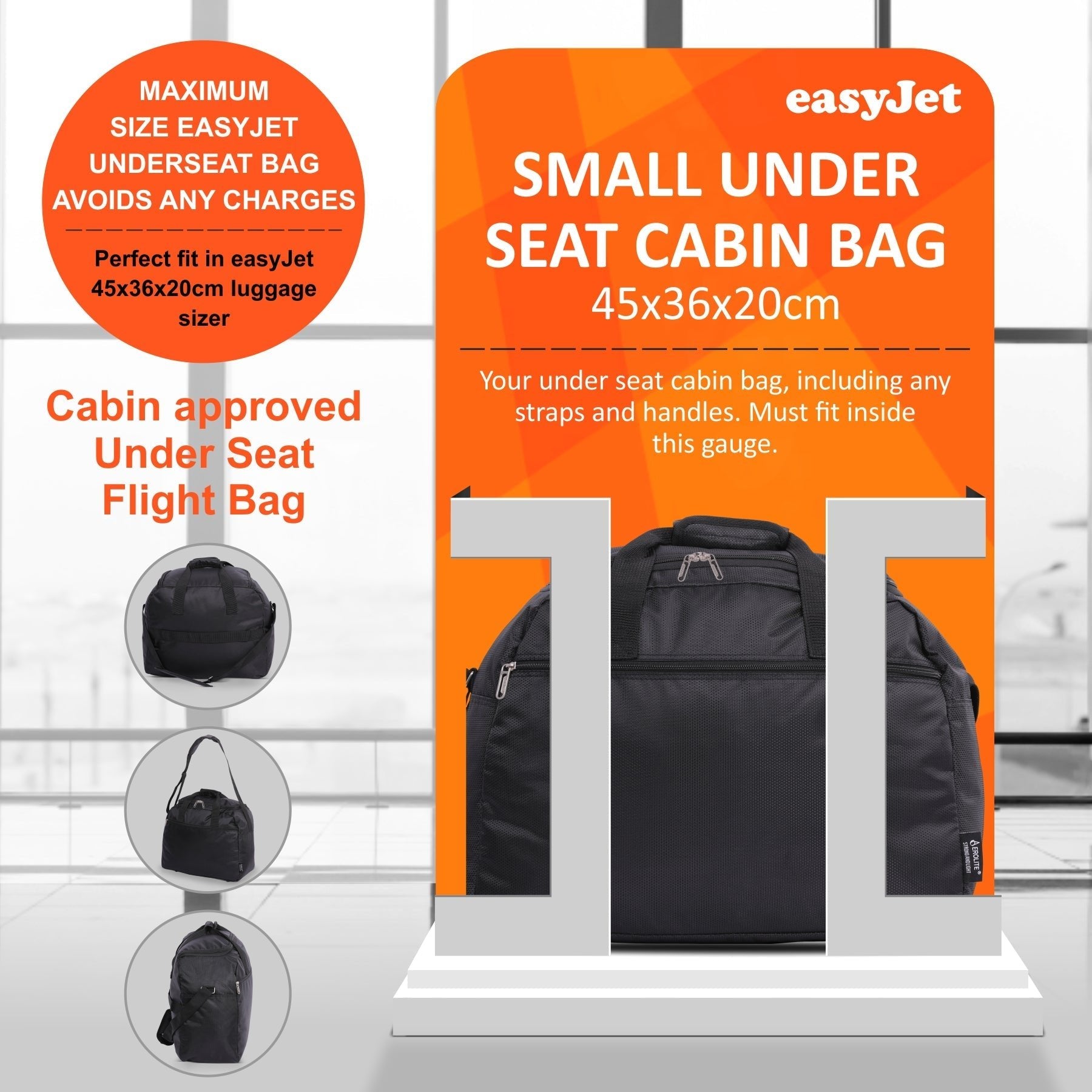 Aerolite Ultimate Mega Luggage Set, 3 Piece Suitcases (21"+25"+29"), Ryanair (40x20x25cm) & easyJet (45x36x20cm) Max Holdall, Digital Luggage Scale - Aerolite UK