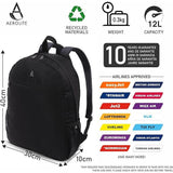 Aerolite 40x30x10 Lufthansa Maximum Size Backpack Recycled Eco-Friendly Shower-Resistant Cabin Luggage Travel Approved For British Airways, easyJet Swiss and Austrian Airlines with 10 Year Warranty - Aerolite UK
