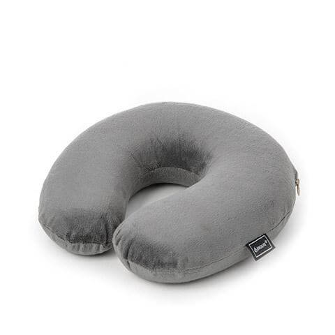 Aerolite Travel Pillow Neck Memory Foam Cushion - Grey