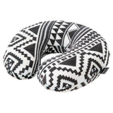 Aerolite Travel Pillow Neck Memory Foam Cushion - Black & White
