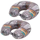 Aerolite Travel Pillow Neck Memory Foam Cushion (x2 Set)