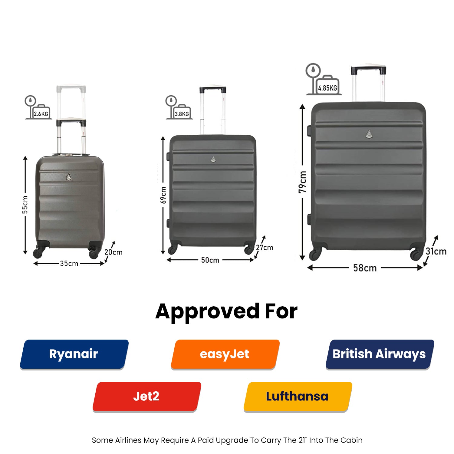 Aerolite 29 Large Lightweight ABS Hard Shell Check in Luggage Suitcas –  Packed Direct UK